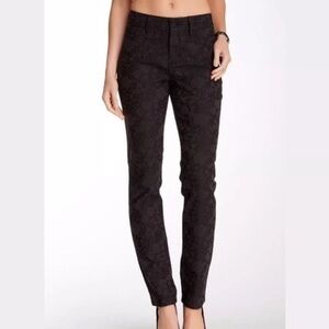NYDJ Black Jacquard Coated Skinny Jeans Slim 27 4